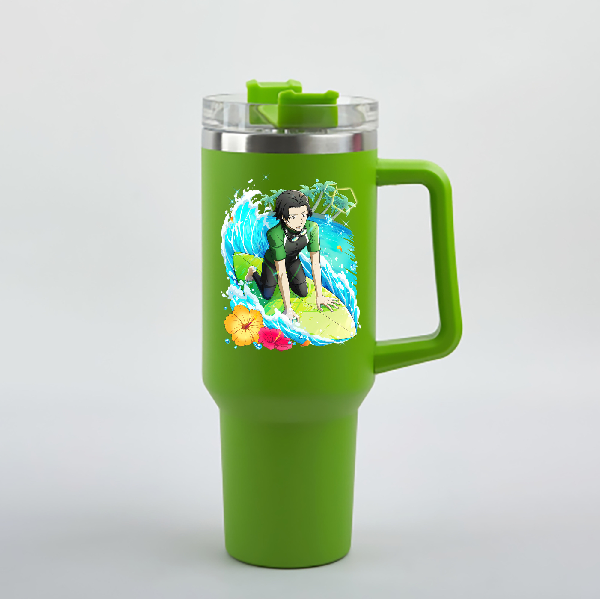 （画像用） 文豪ストレイドッグス Bungo Stray Dogs 1200mL車用タンブラー - クリスタルステッカー（プラスチックストロー付き）